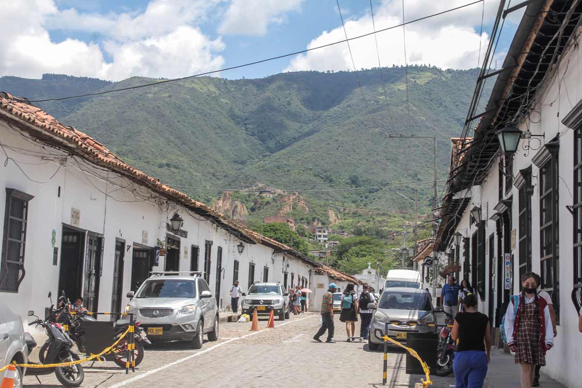 giron colonial buildings hills
