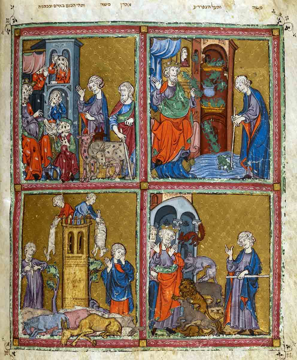 golden haggadah plagues egypt