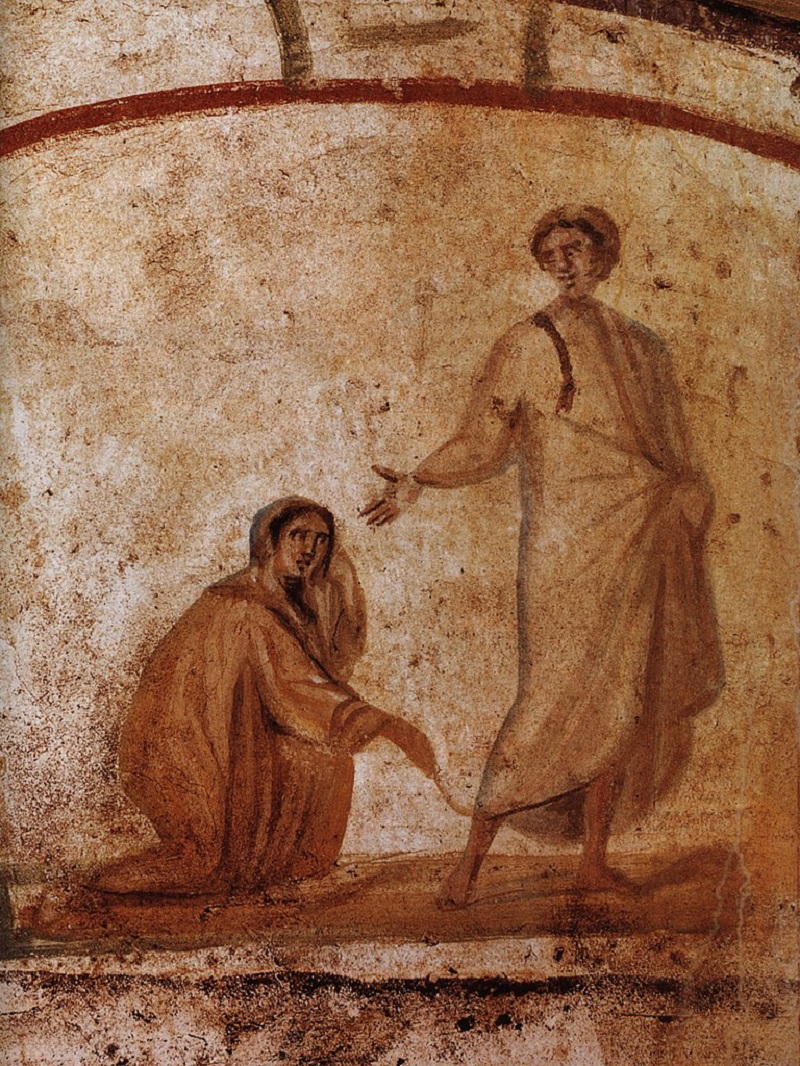 healing bleeding woman catacombs
