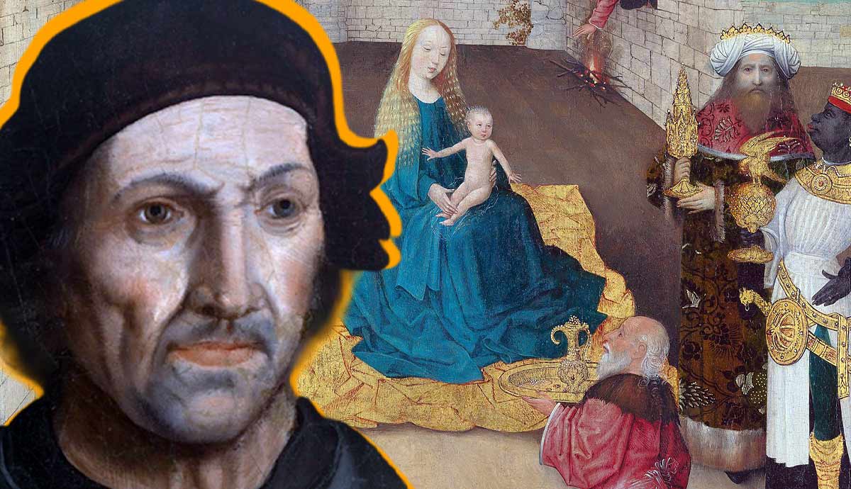 unknown bosch portrait with hieronymus bosch magi painting