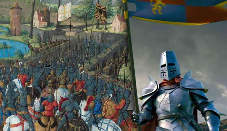 siege of damascus 1148 painting with a knight
