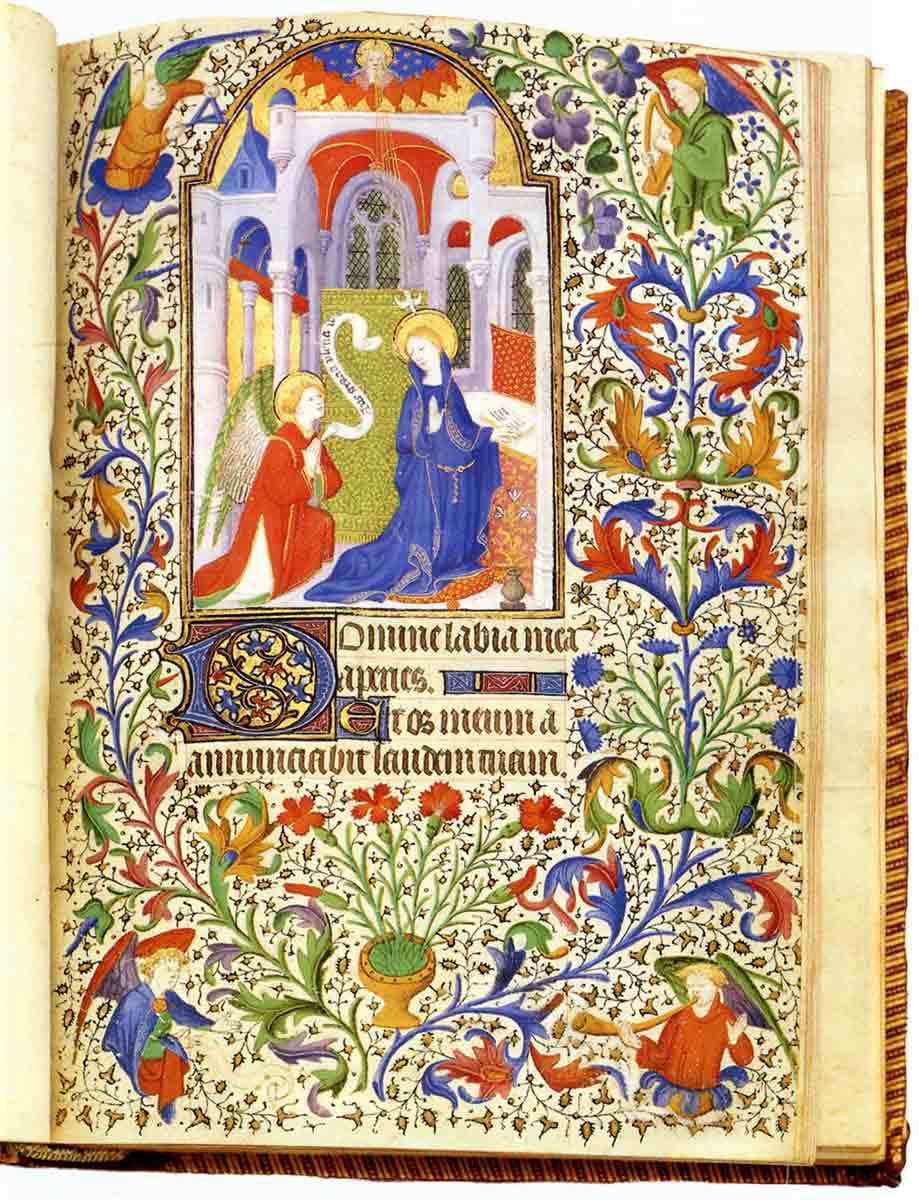 illuminated manuscript book of hours