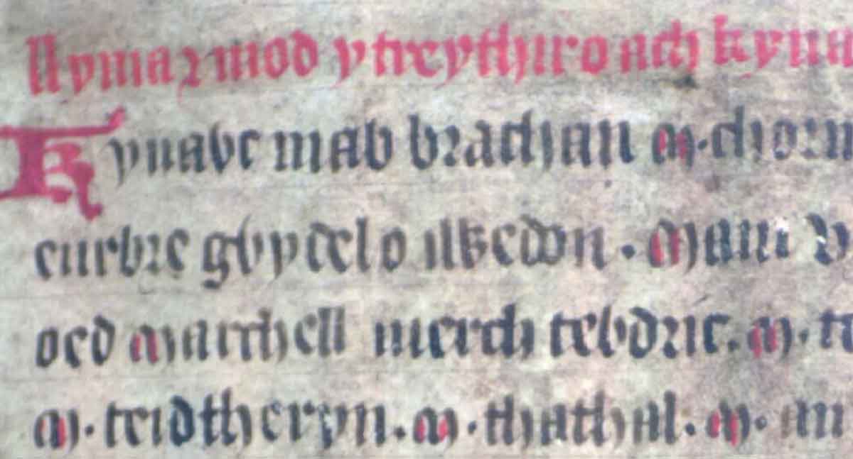 jesus college ms 20 genealogies folio 33r brychan cynog