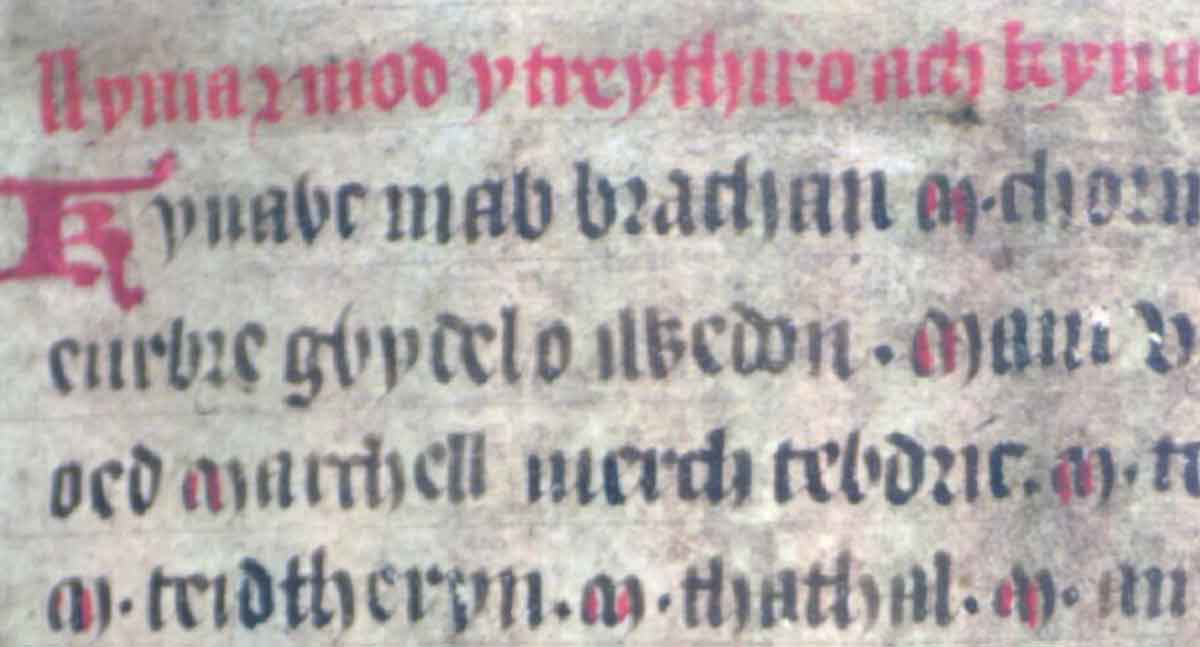 jesus college ms 20 genealogies folio 33r brychan cynog
