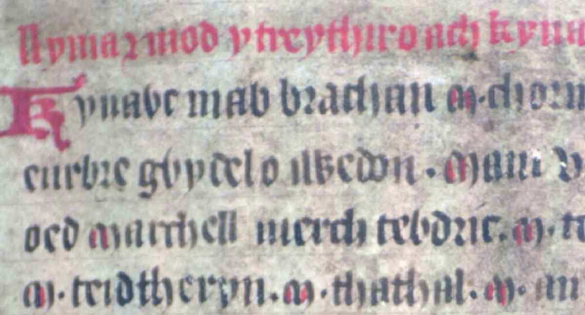 jesus college ms 20 genealogies folio 33r brychan cynog