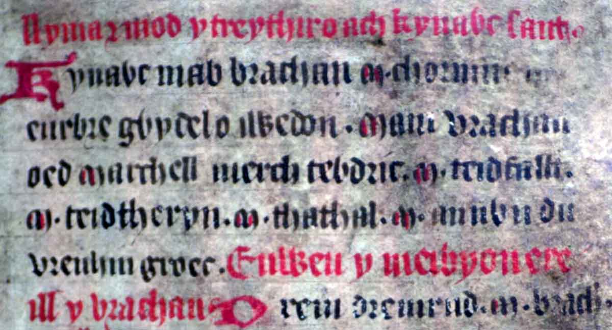 jesus college ms 20 genealogies folio 33r brychan marchell