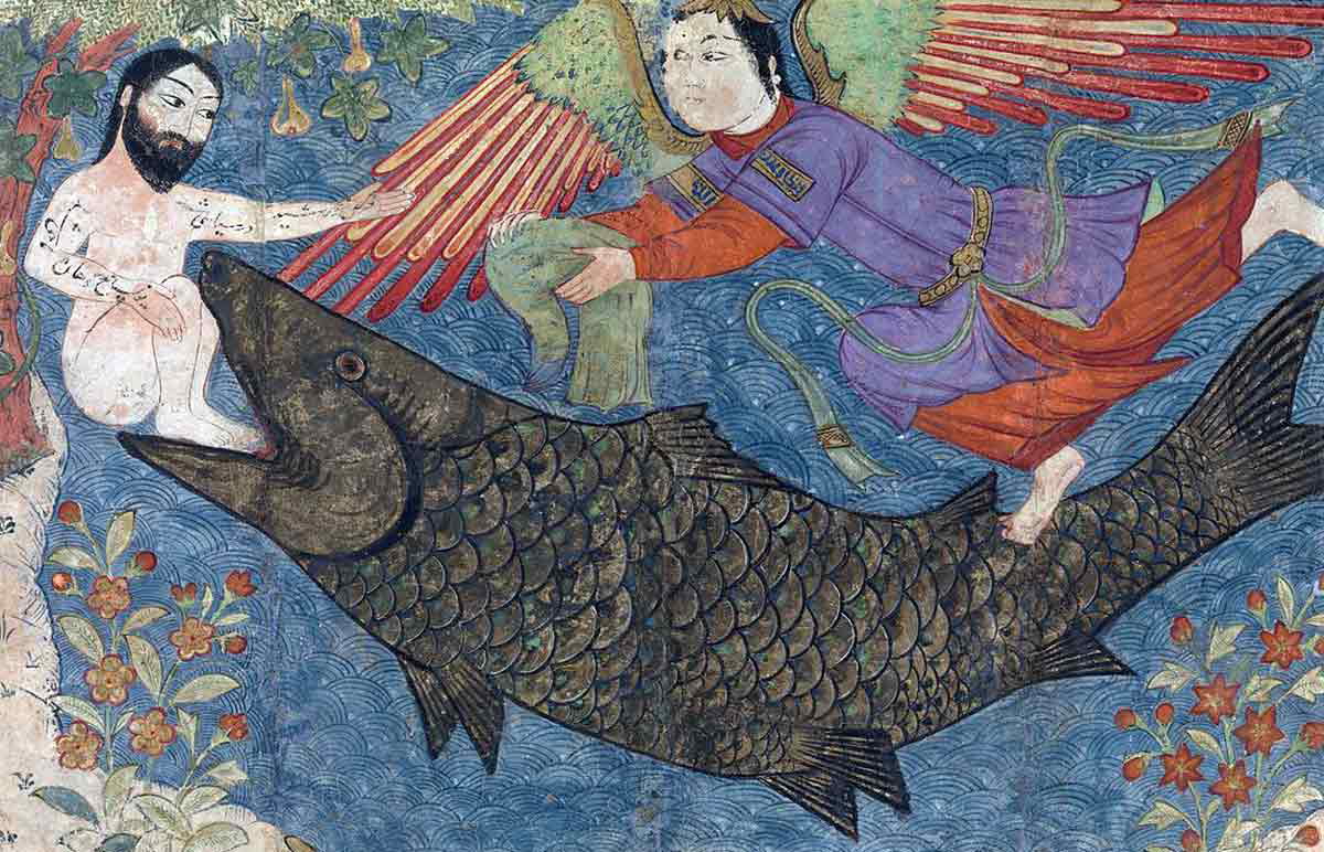 jonah and whale iranian depiction