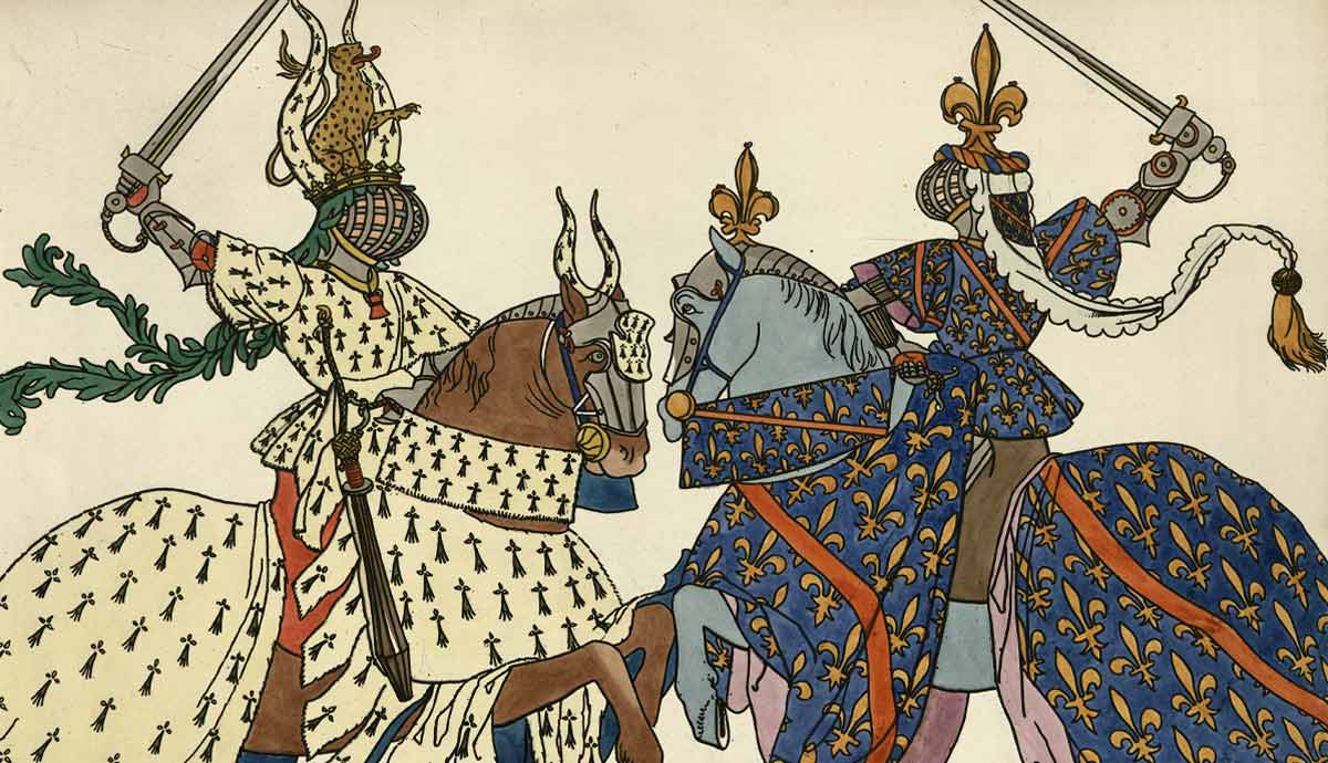 a scene from a medieval tournament