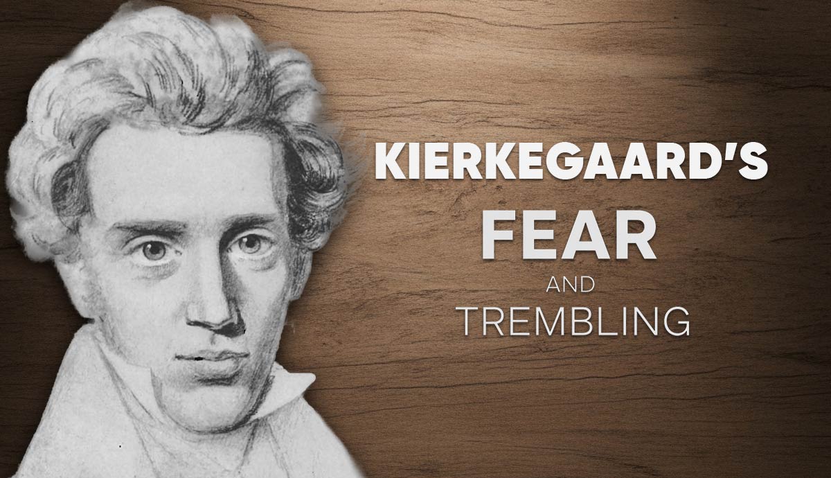 Kierkegaard portrait with book title