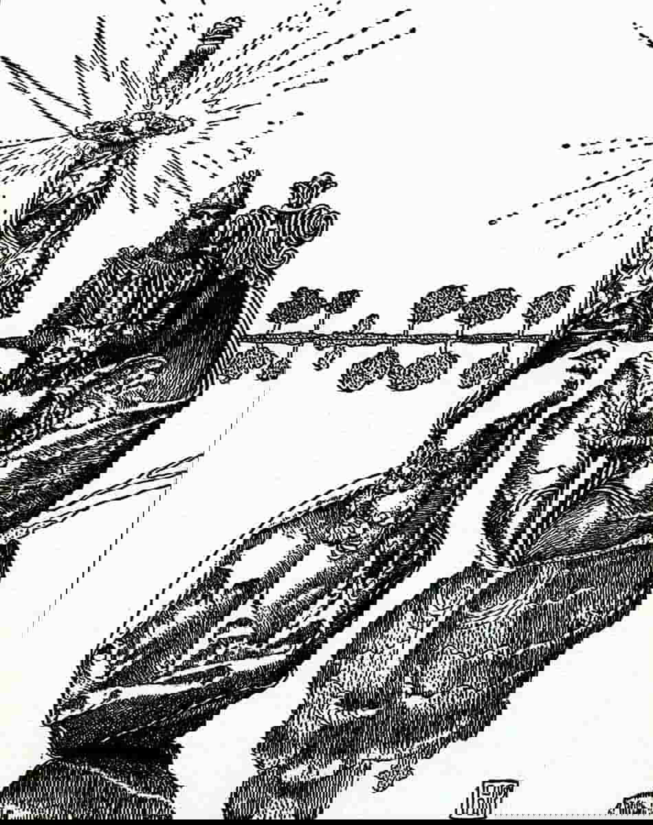 king arthur excalibur sword howard pyle