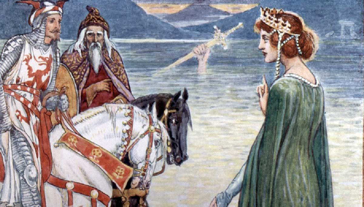 king arthur lady lake excalibur henry gilbert 1911