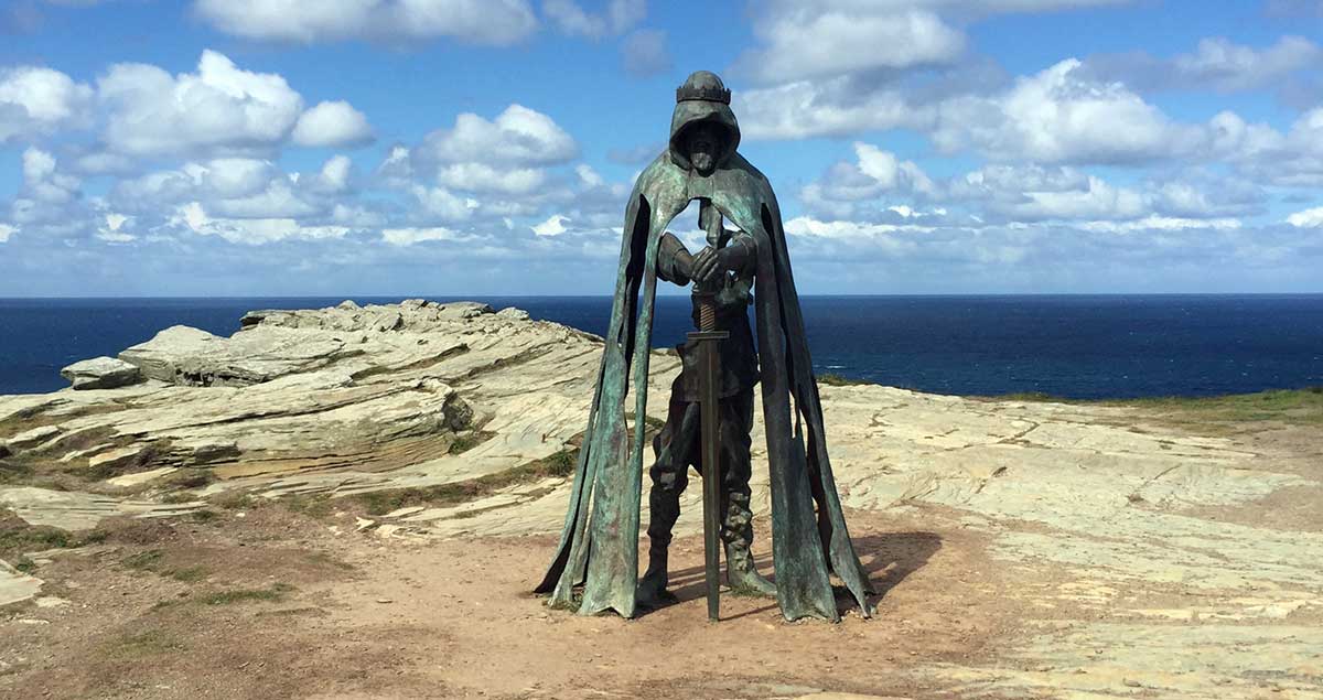 king arthur statue tintagel caleb howells