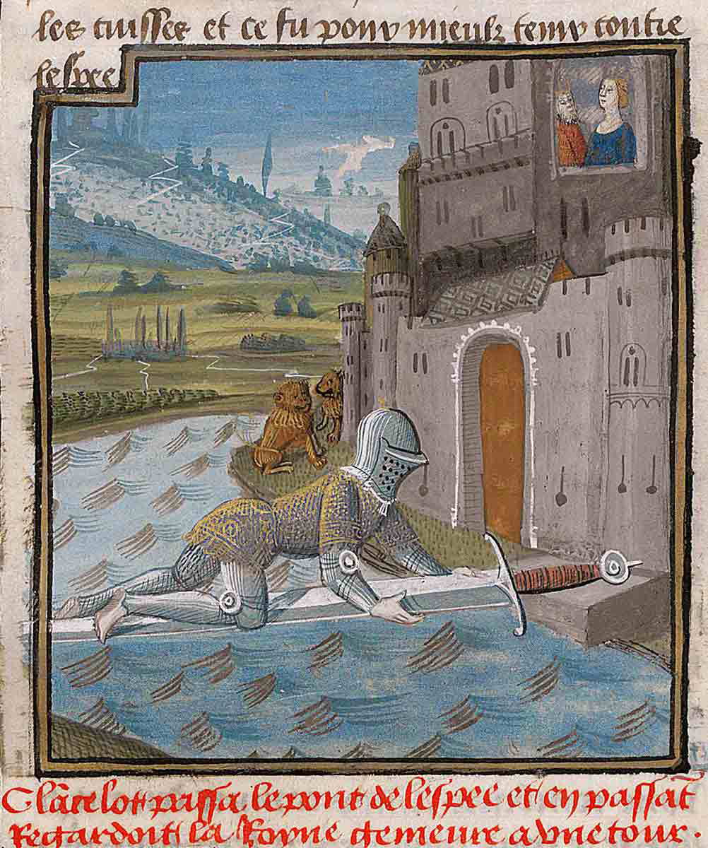 lancelot crossing sword bridge 1475 evrard d_espinques