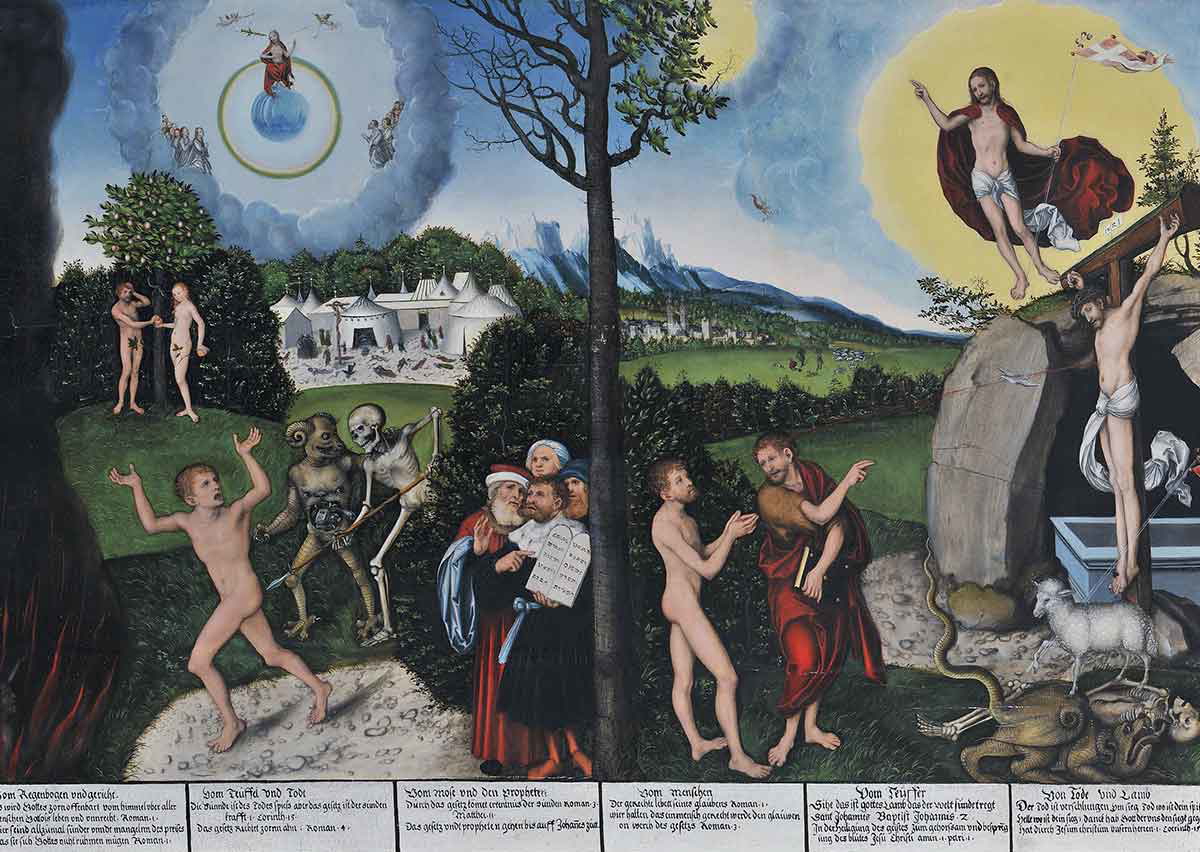 law grace lucas cranach ten commandments