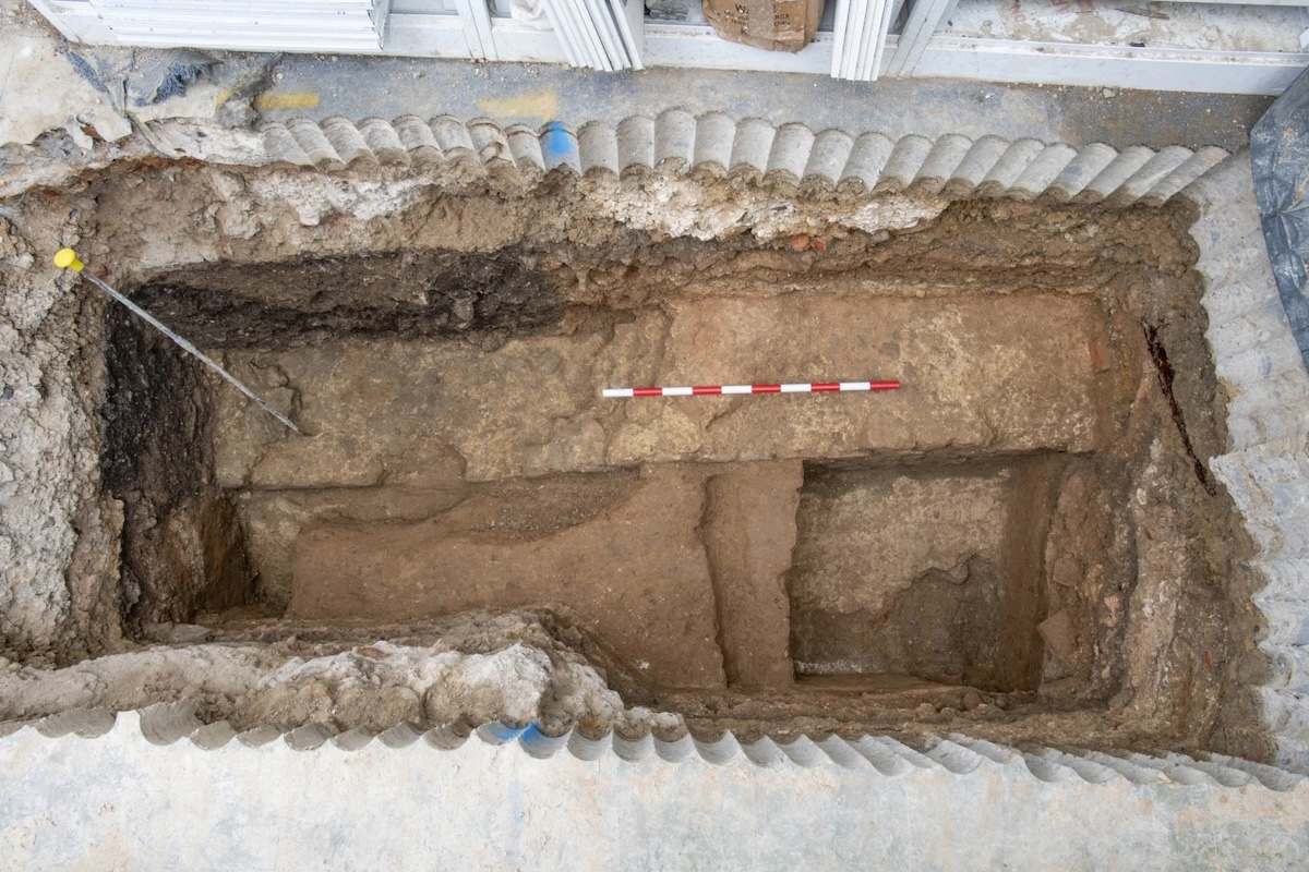 Ancient Roman basilica excavated beneath a modern skyscraper in London