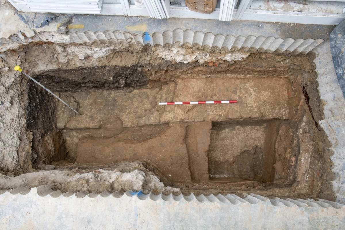 Ancient Roman basilica excavated beneath a modern skyscraper in London