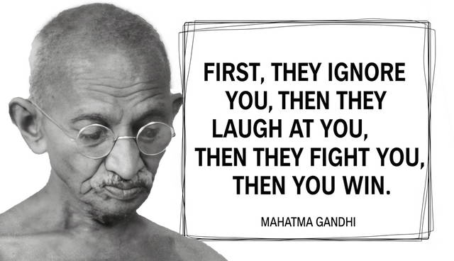 mahatma gandhi portrait quote