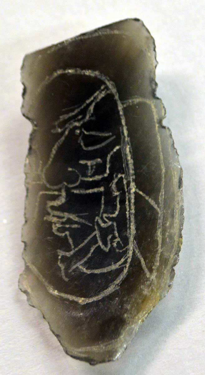 mayan obsidian blade face