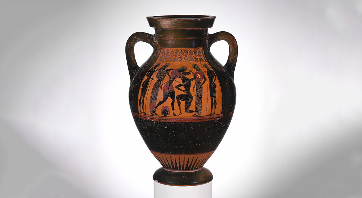 minotaur theseus terracotta amphora