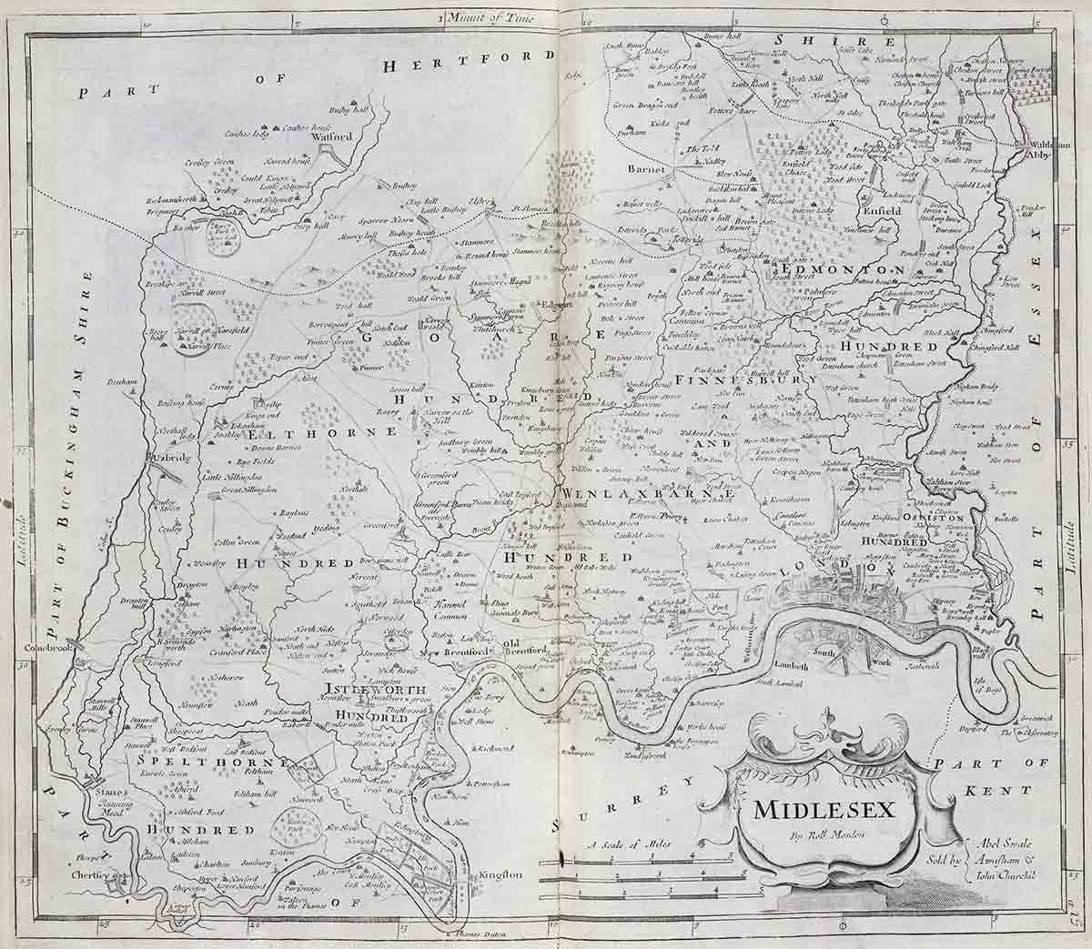 morden map middlesex