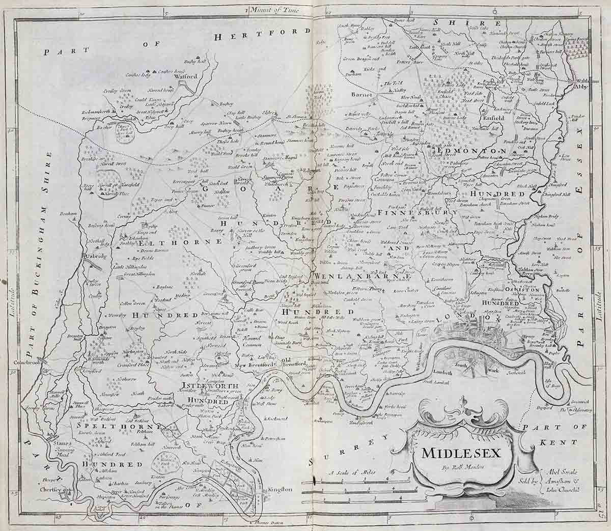 morden map middlesex