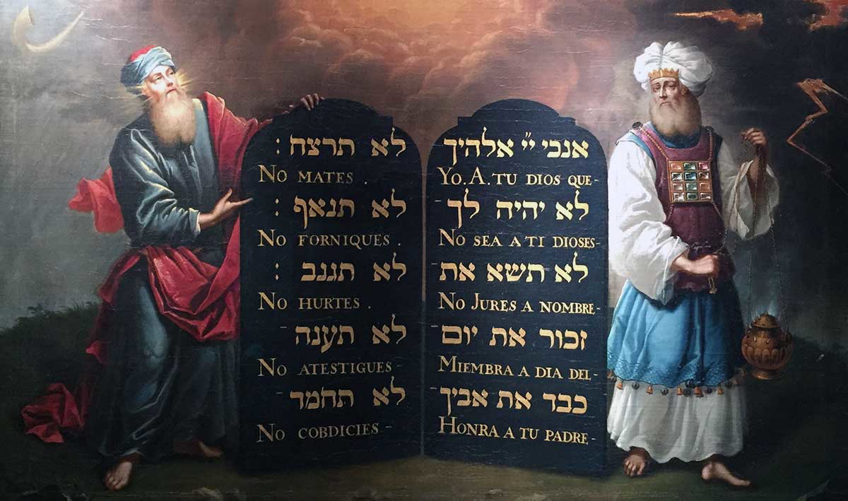 moses aaron ten commandments aron de chaves