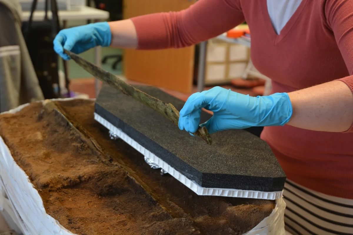 A Neolithic weapon found in newly excavated timber halls in Scotland