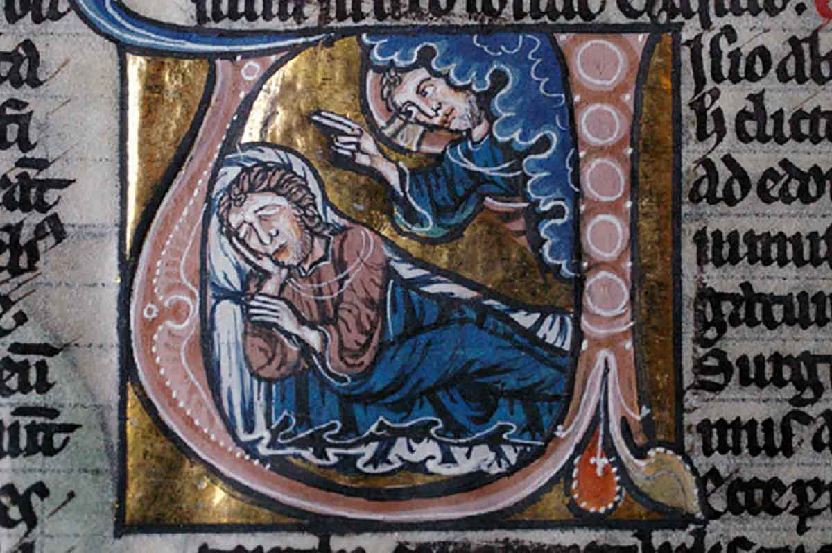 obadiah sleeping illuminated manuscript 12th century