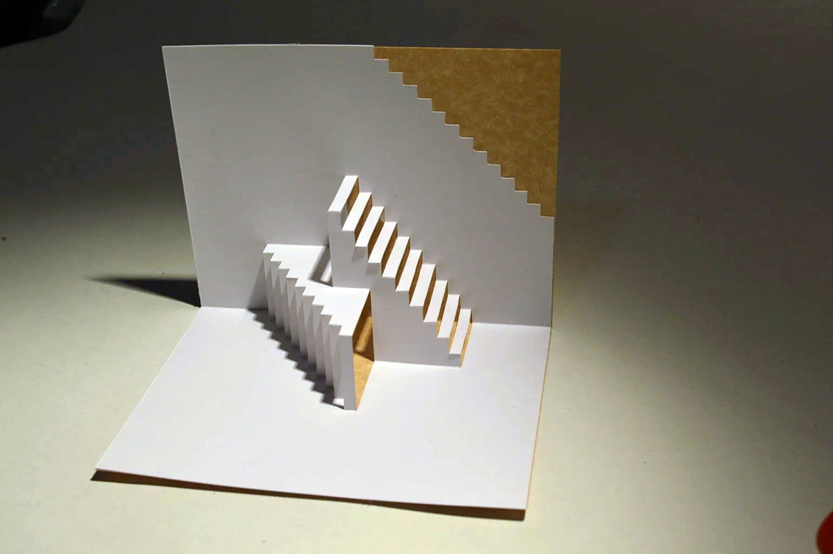 origami kirigami staircase