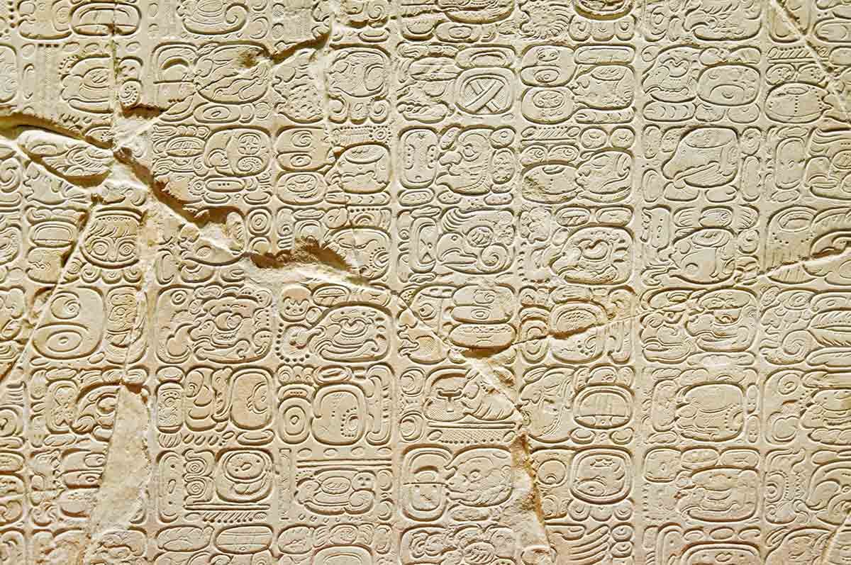 original Mayan hieroglyphic script