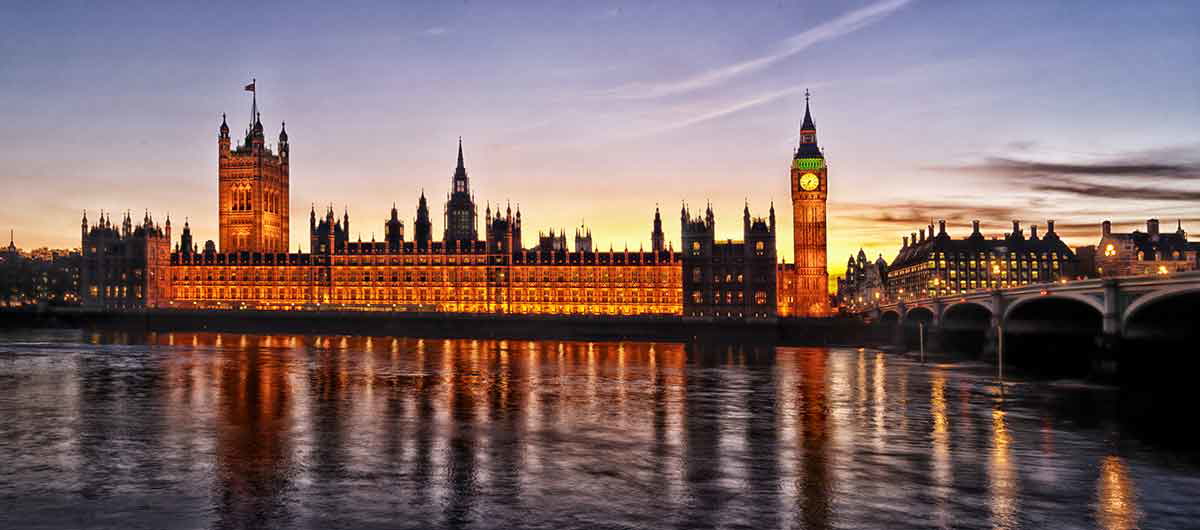 palace of westminster dusk middlesex