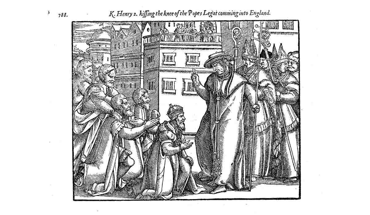 papal legate greeted by king henry ii