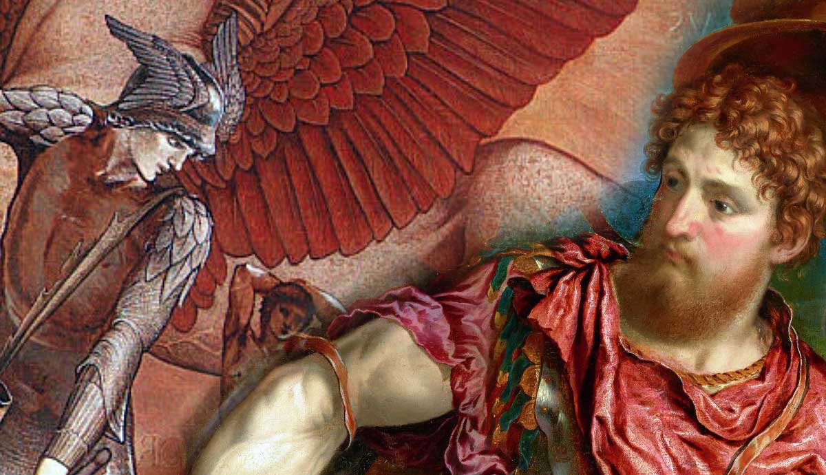 composite image featuring perseus