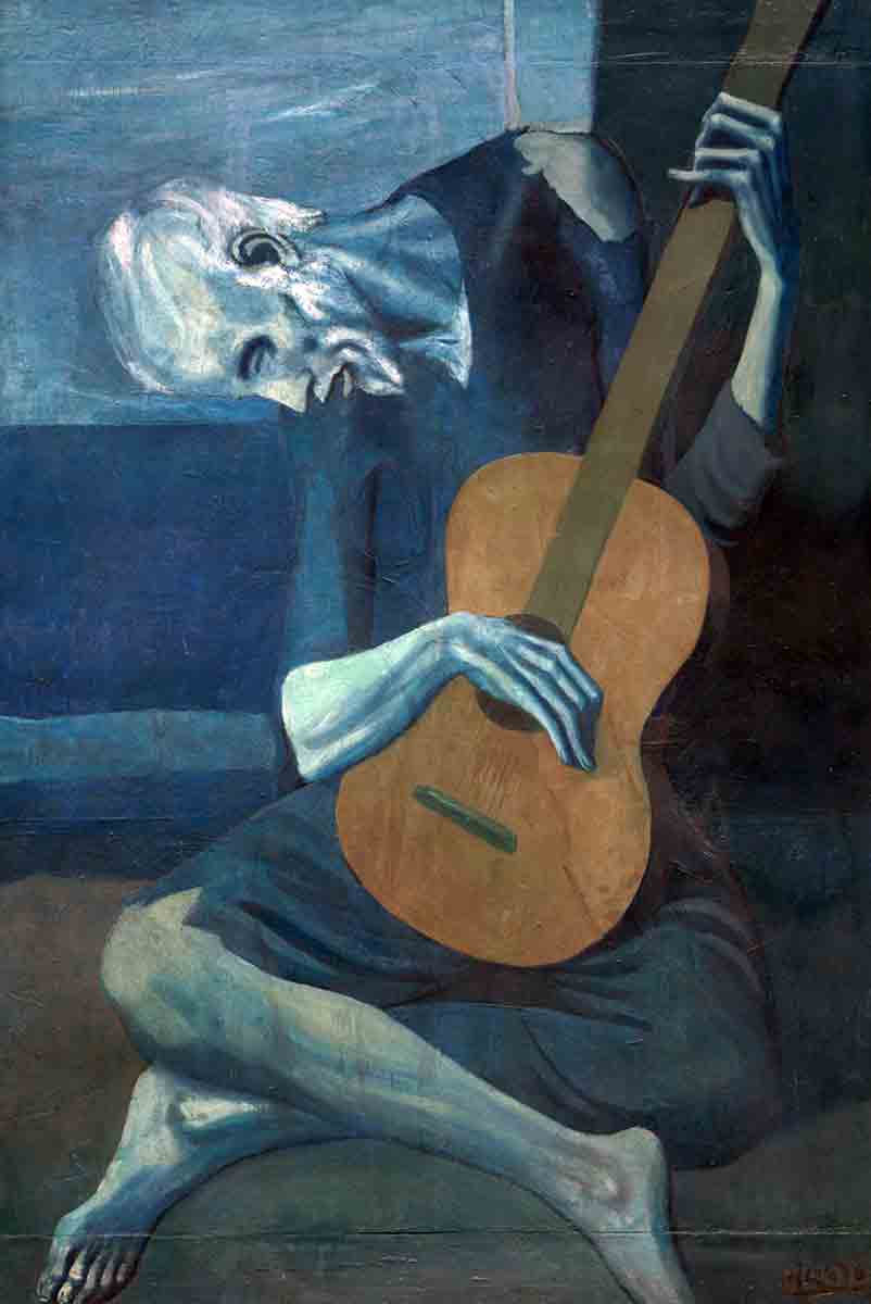 picasso guitarist painting