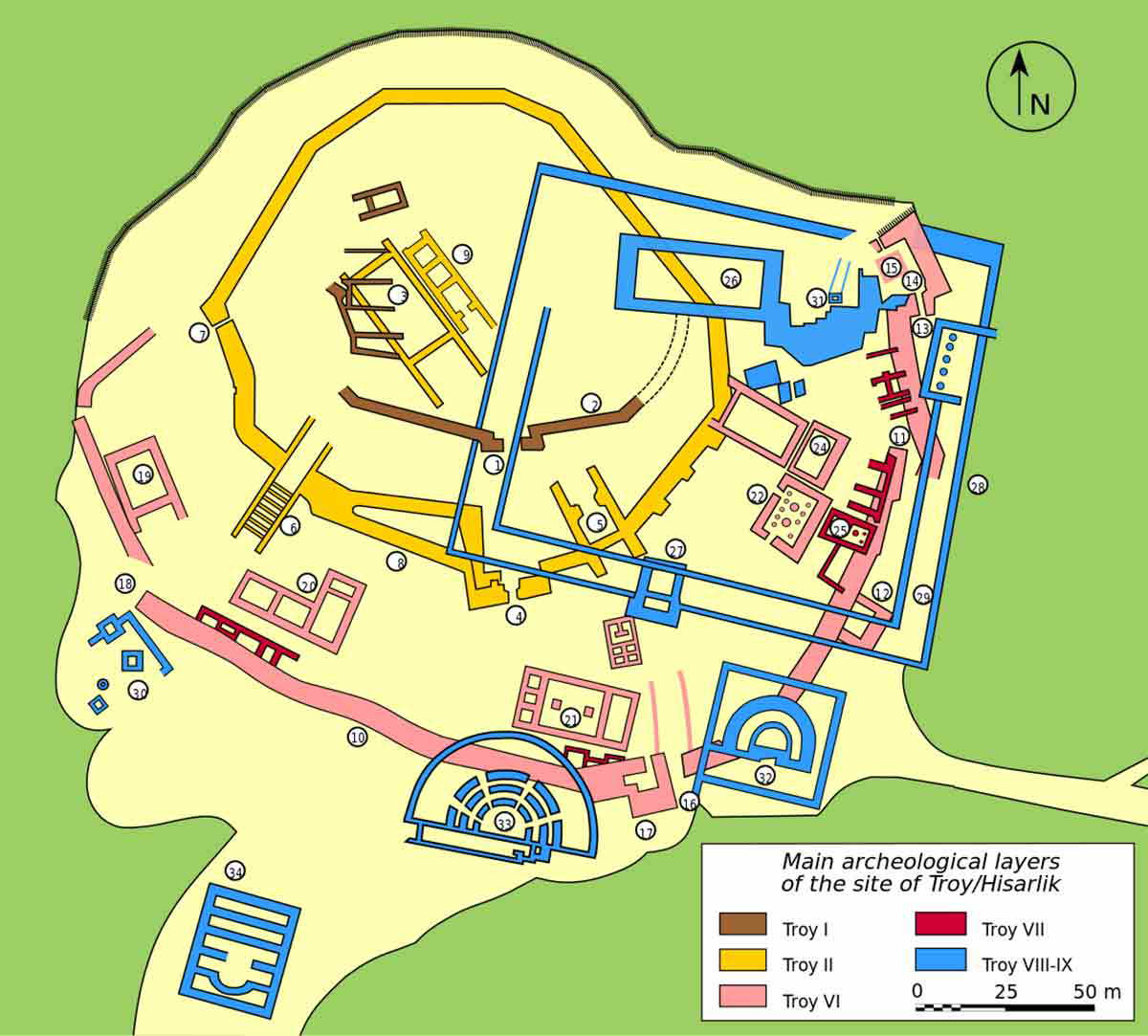 plan troy hisarlik en