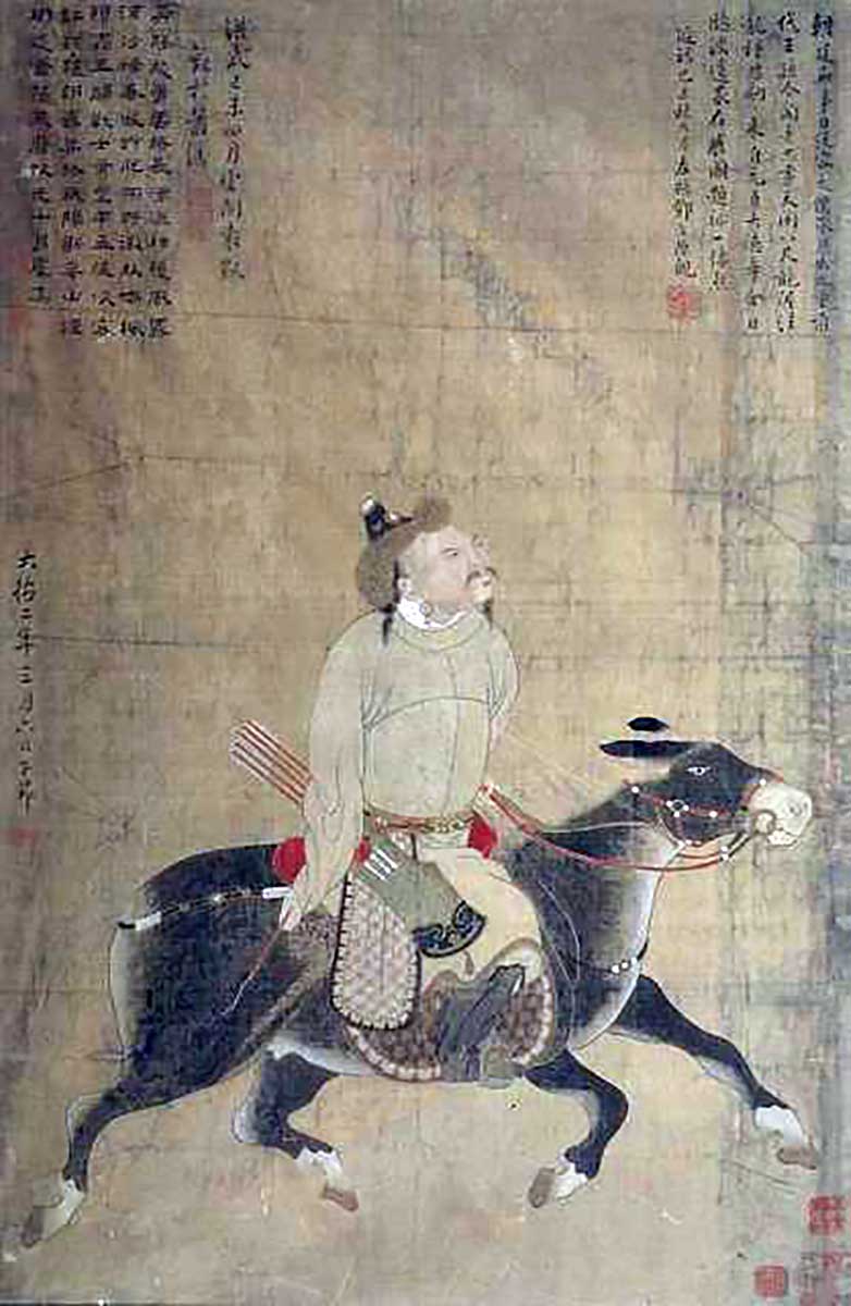 portrait of genghis khan 1644