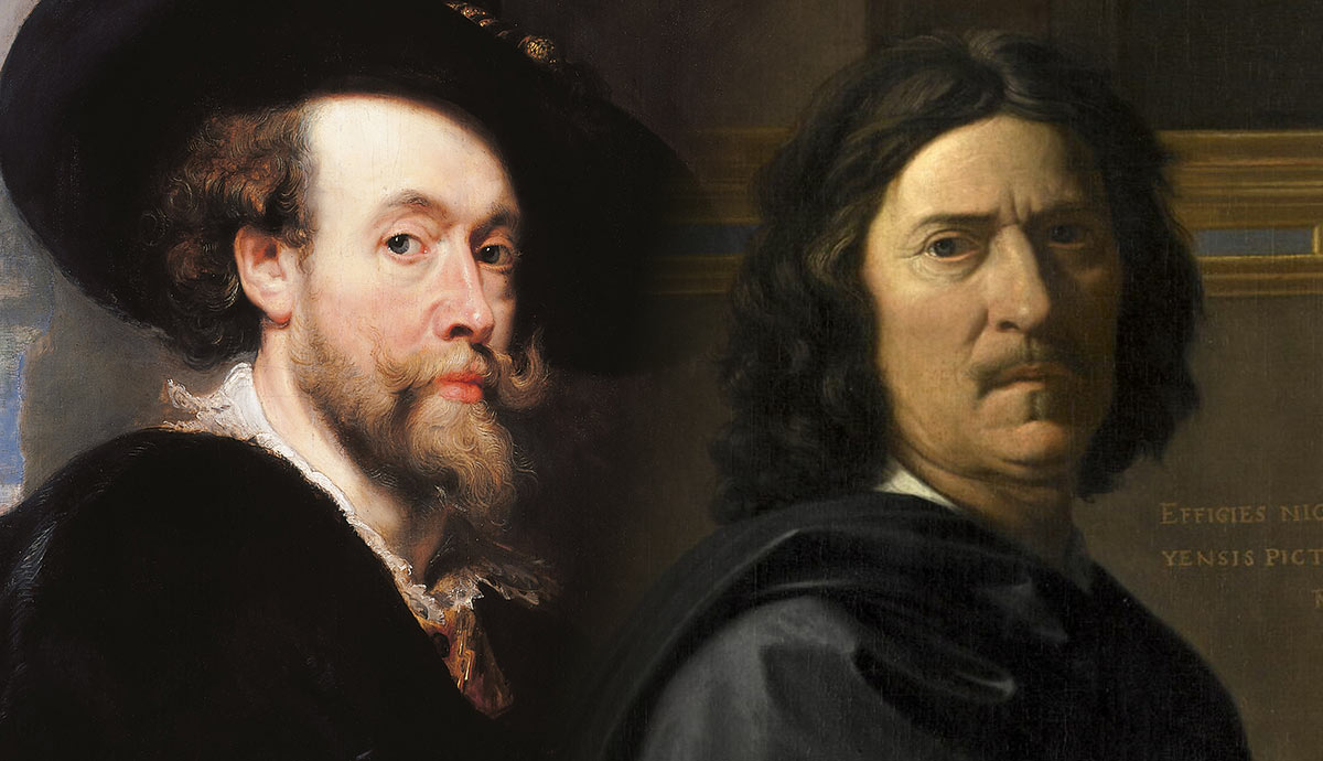 Self-portraits of Poussin and Rubens