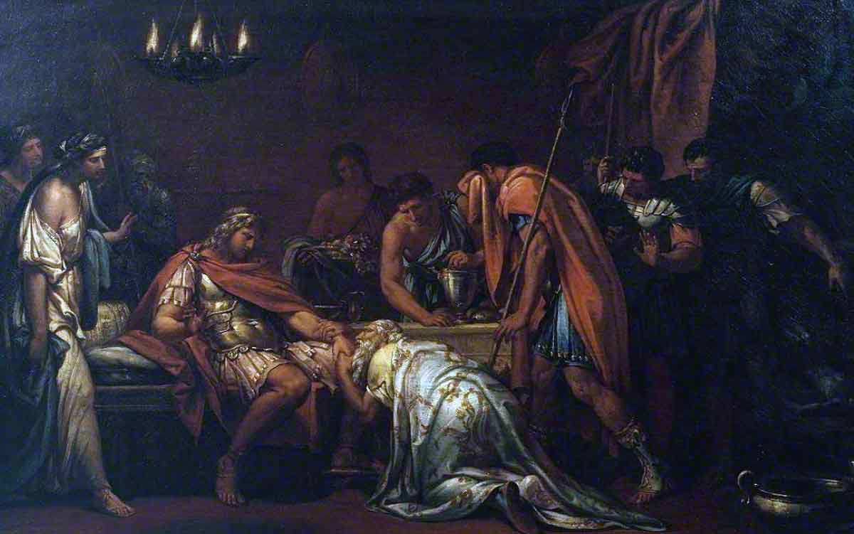 priam pleading achilles hector painting
