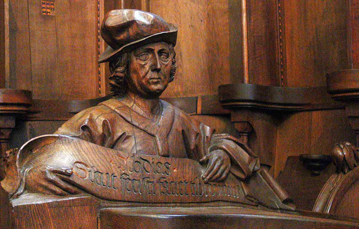 prophet obadiah wood carving