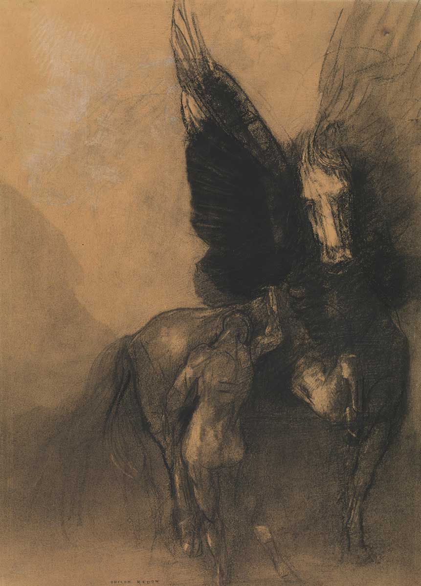 redon pegasus bellerophon drawing