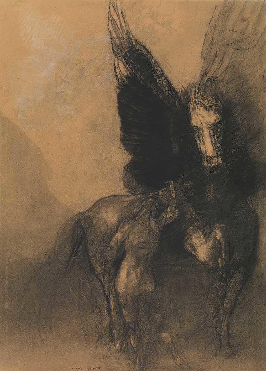 redon pegasus bellerophon drawing