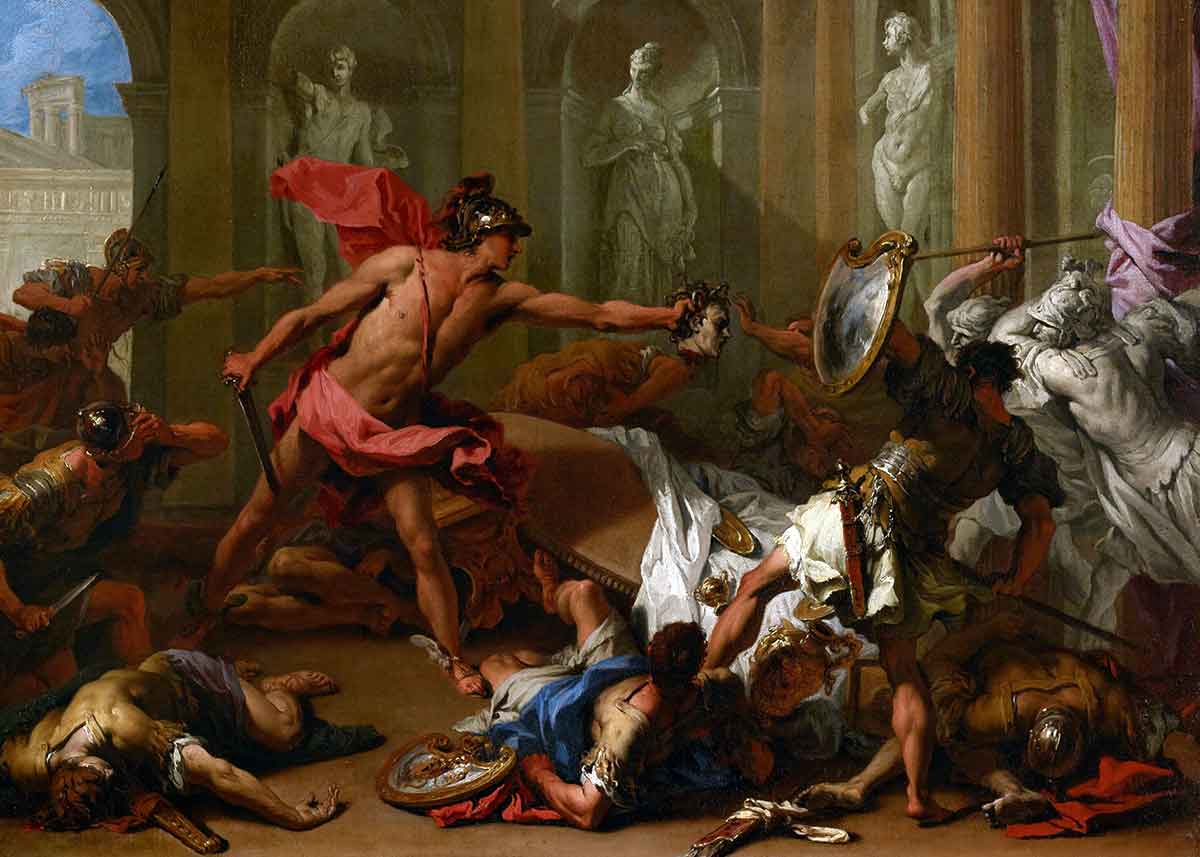 ricci perseus phineus head medusa painting