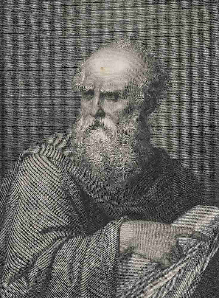 Engraved portrait of the ancient Roman architect Vitruvius