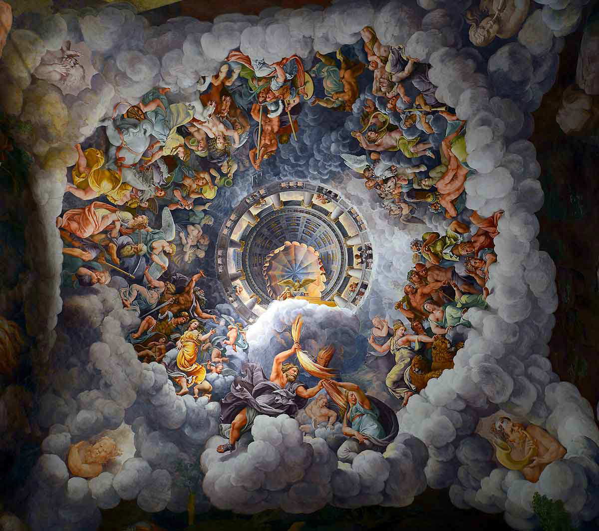 romano room giants olympian fresco