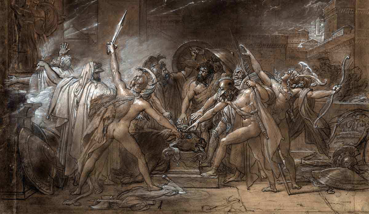 roucy trioson oath seven against thebes drawing