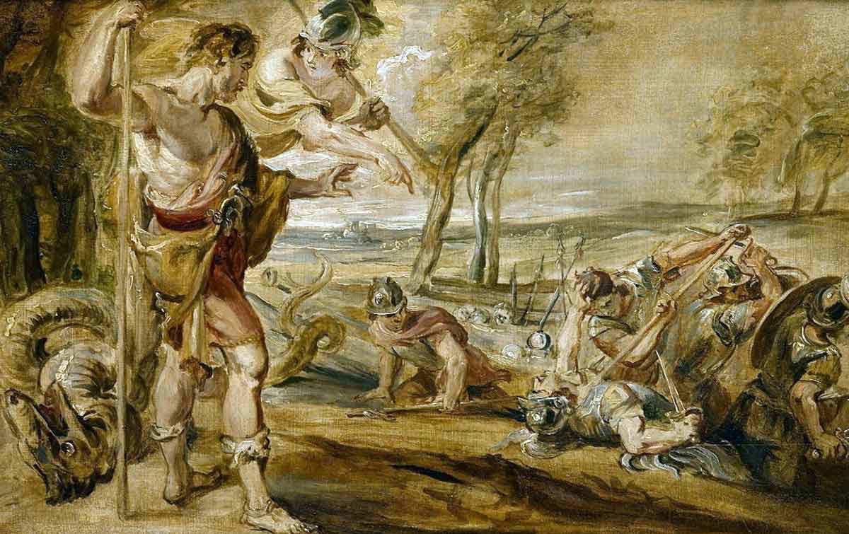 rubens cadmus minerva observes spartoi painting