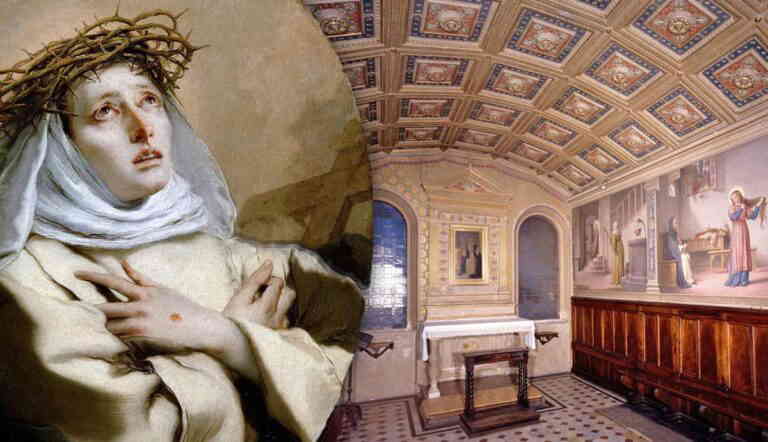 Saint Catherine painting and prayer room