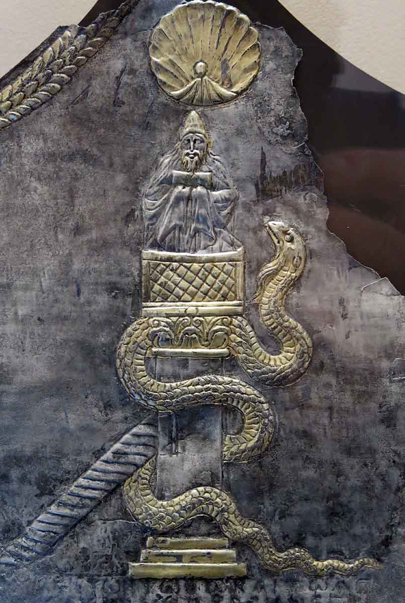 saint symeon stylites silver plaque