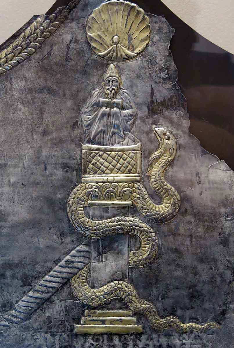 saint symeon stylites silver plaque
