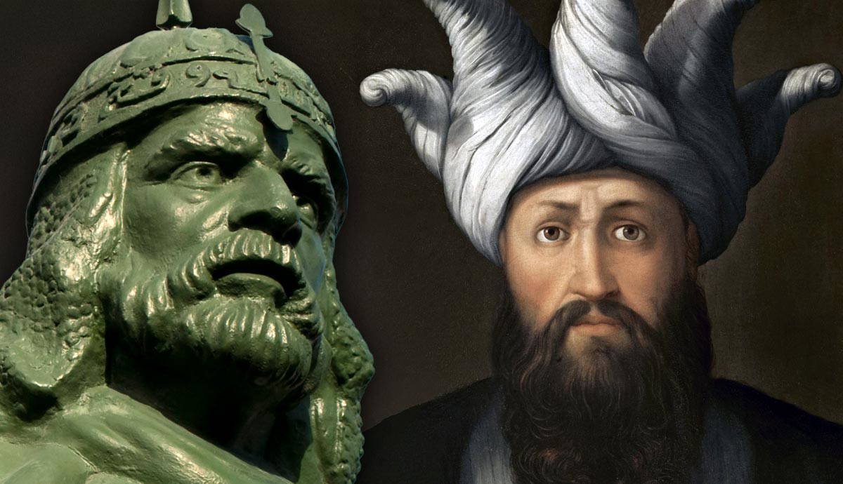 Saladin in two historical illustrations